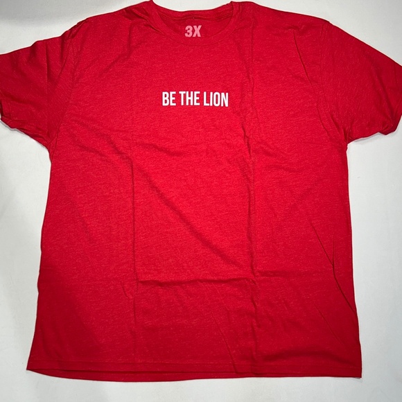 Compete Every Day Men's Plus Size 3X Be The Lion T Shirt Red - Picture 2 of 7